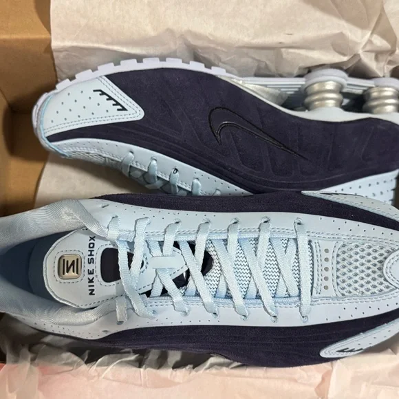 Nike Shox R4 Sz 8w Imperial Purple, Celestine Blue - Picture 3 of 7